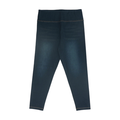 Blue Solid Chino Capris