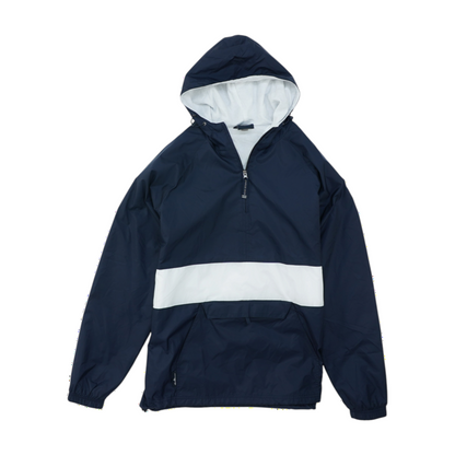 Navy Color Block Hoodie Pullover