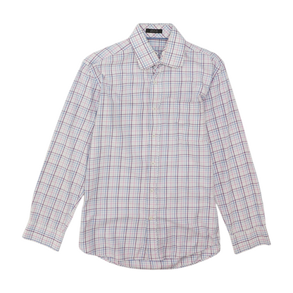 White Check Long Sleeve Button Down