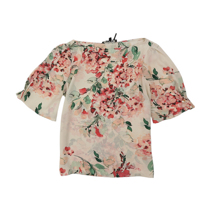 Beige Petite Floral Blouse