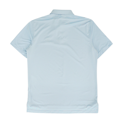 Blue Striped Short Sleeve Polo