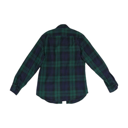 Green Plaid Flannel Button Down