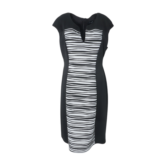 Black Striped Midi Dress