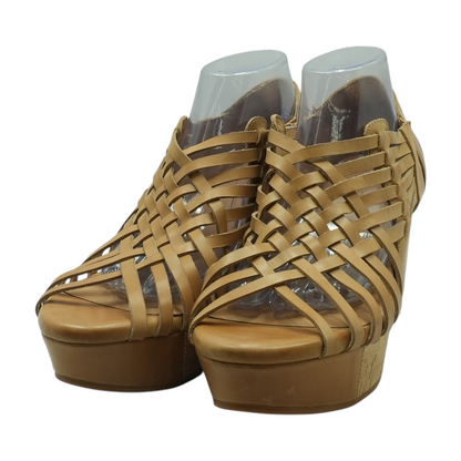 Tan Wedged Sandals