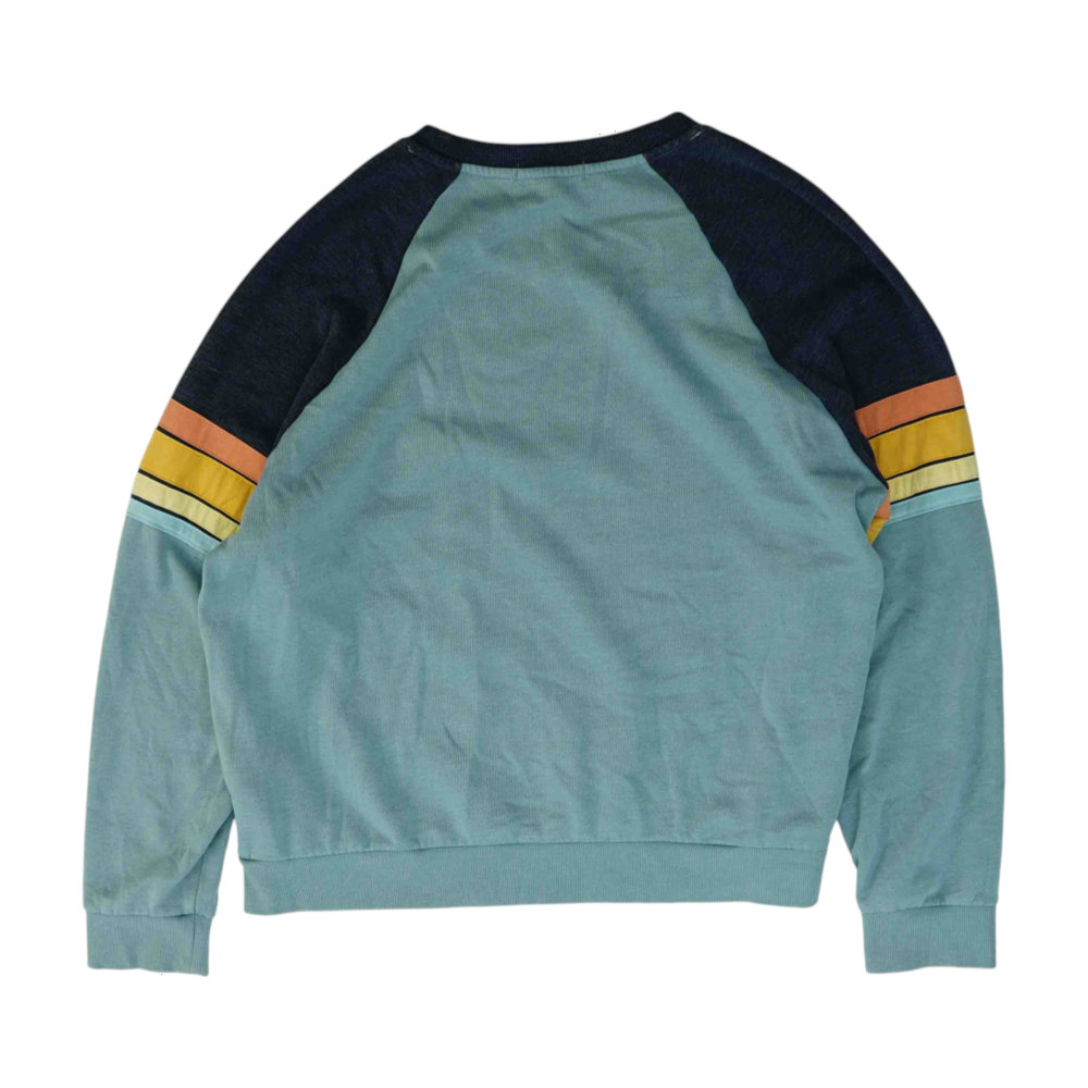Blue Color Block Sweatshirt Pullover