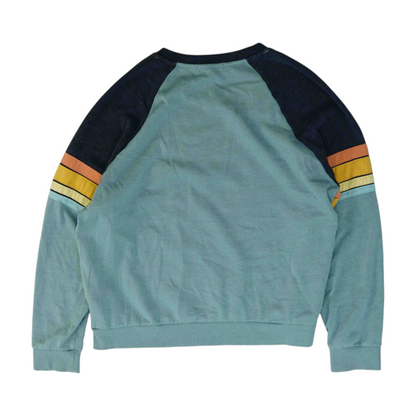 Blue Color Block Sweatshirt Pullover