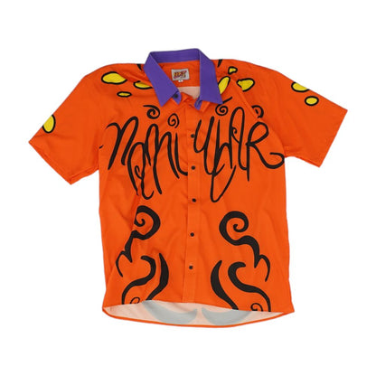 Orange Misc Short Sleeve Button Down