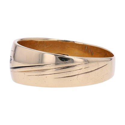 14K Yellow Gold Diamond Band