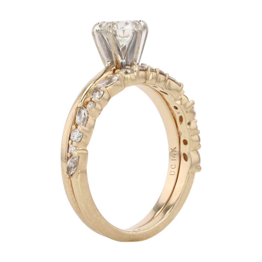 5/8 ctw 14K Yellow Gold Diamond Engagement Ring