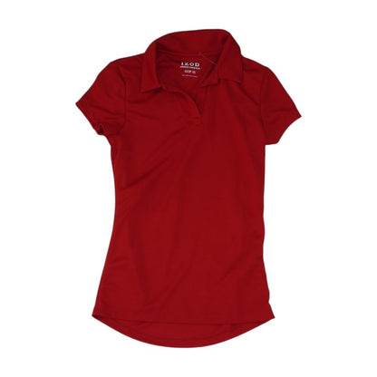 Red Polo Knit Top