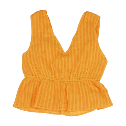 Orange Striped Blouse