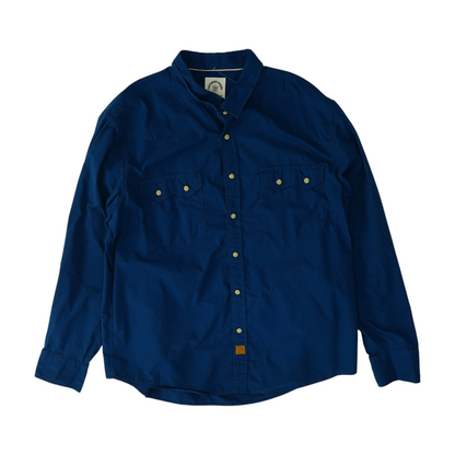 Teal Solid Long Sleeve Button Down