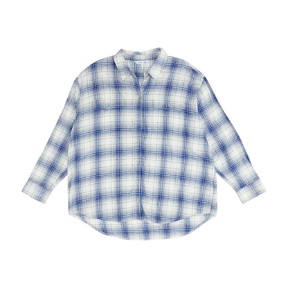 Blue Plaid Flannel Button Down