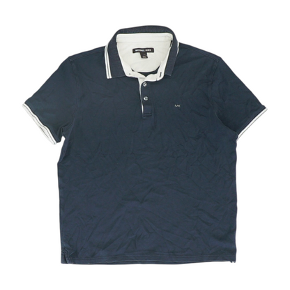 Michael Kors Navy Solid Short Sleeve Polo – Image 1