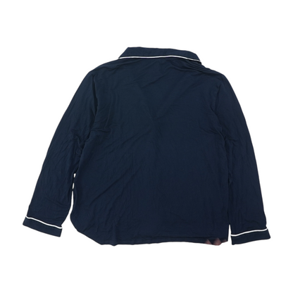 Navy Solid Pajama Top