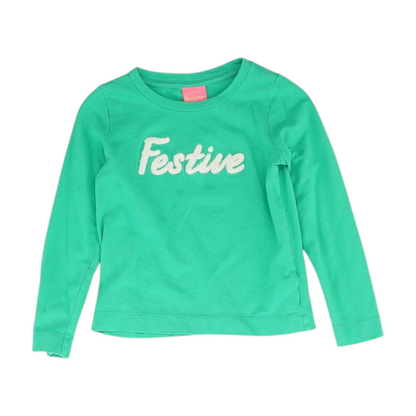 Green Graphic Blouse
