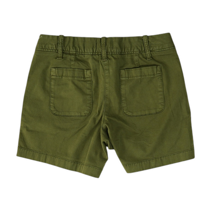 Green Solid Chino Shorts