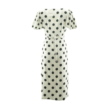 White Polka Dot Midi Dress
