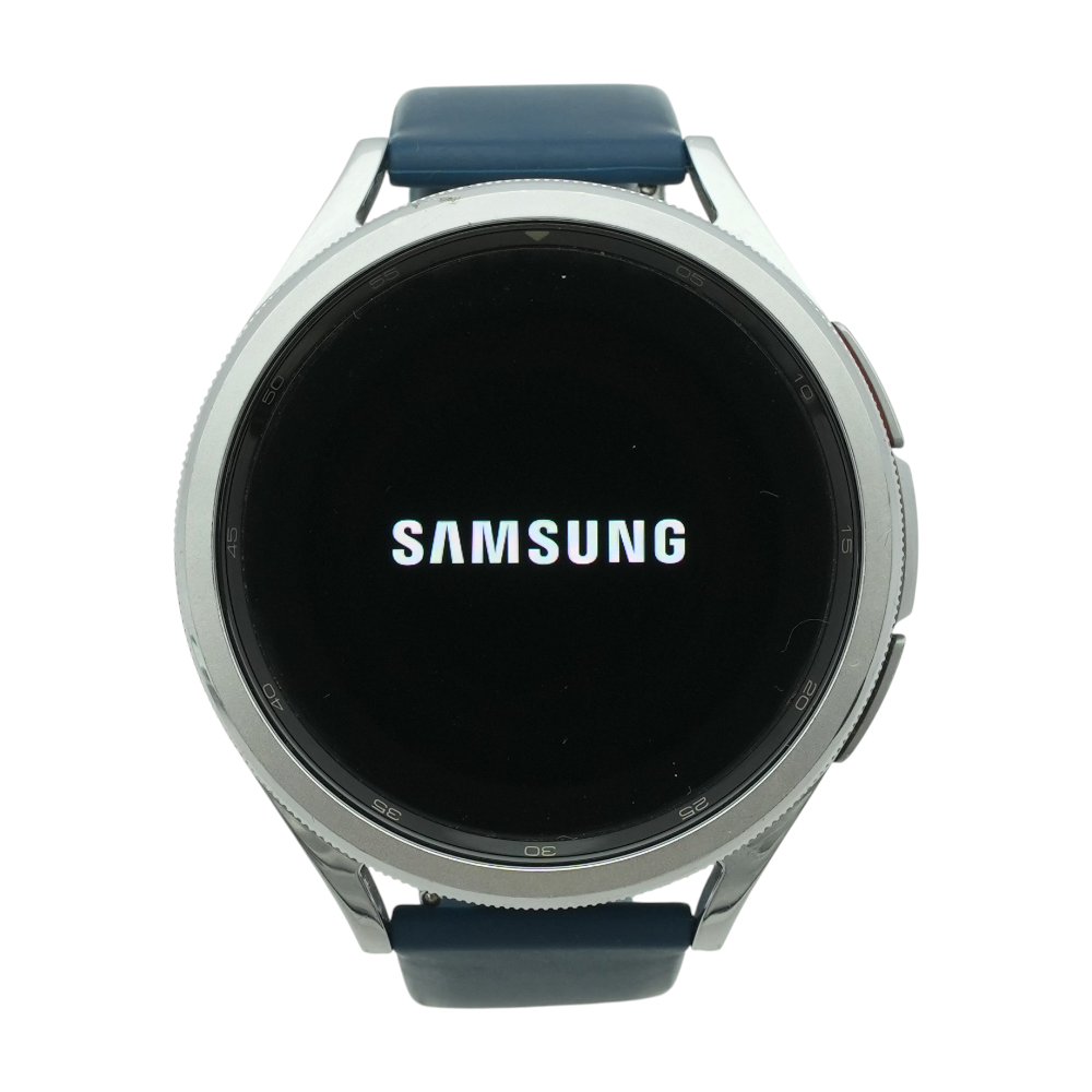 Samsung 47mm Galaxy Watch6 Classic Silver Smartwatch Blue Band M/L – Image 1