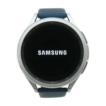 Samsung 47mm Galaxy Watch6 Classic Silver Smartwatch Blue Band M/L – Image 1