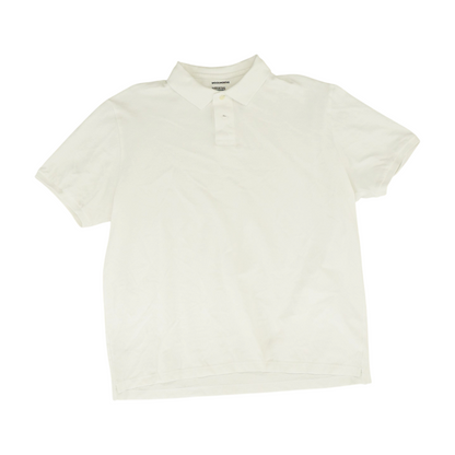 White Solid Short Sleeve Polo