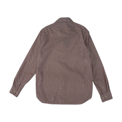 White Striped Long Sleeve Button Down