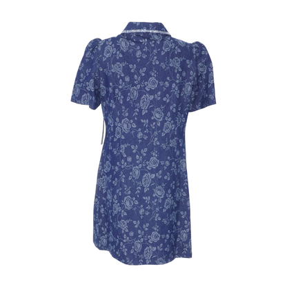 Blue Floral Mini Dress