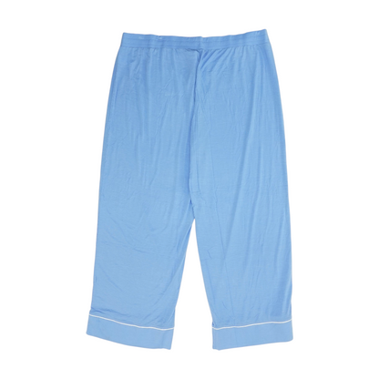 Blue Solid Pajama Bottom