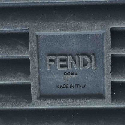 Fendi Black 7X1377 Rubber Slides – Image 12
