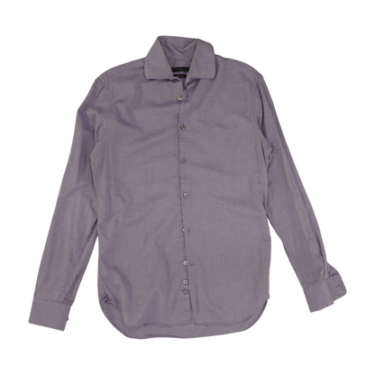 Purple Solid Long Sleeve Button Down