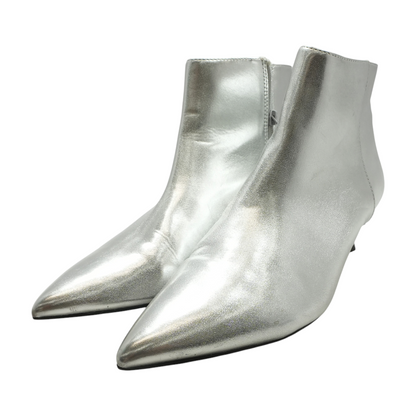 Silver Ankle Boots