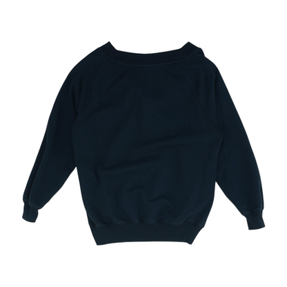 Black Solid Sweatshirt Pullover