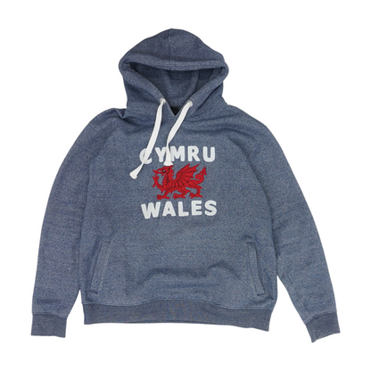 Blue Solid Hoodie Pullover