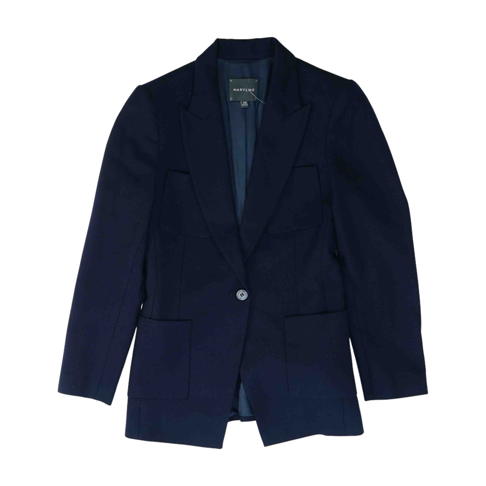 Navy Solid Blazer
