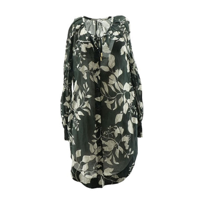Black Floral Boho Billowy Sleeve Mini Dress