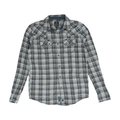 Black Plaid Flannel Button Down