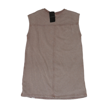 Brown Solid Casual Tank