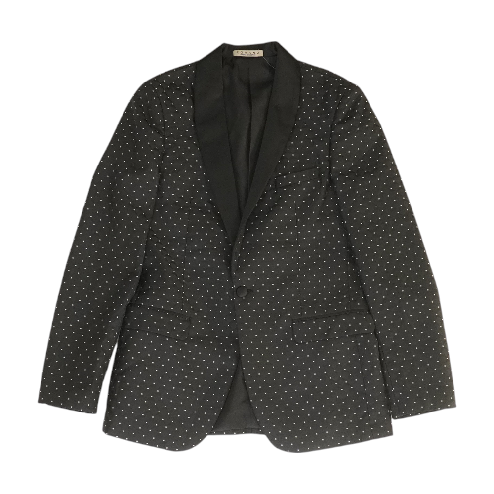 Romano Luxury Collection Black Geometric 2pc Suit – Image 2