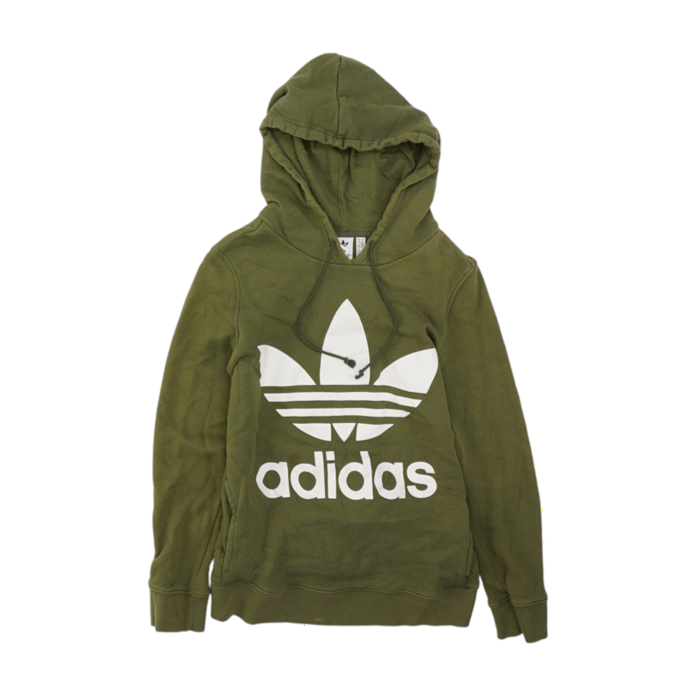 Green Solid Hoodie Pullover
