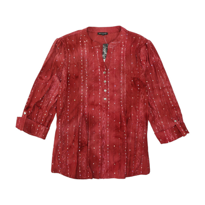 Maroon Tie-Dye Blouse