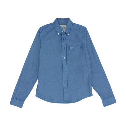 Blue Striped Long Sleeve Button Down