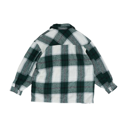 Green Plaid Long Sleeve Button Down