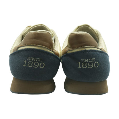 Beige Low Top Athletic Shoes