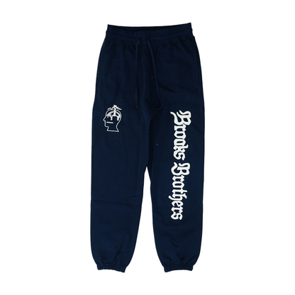 Navy Graphic Classic Pants
