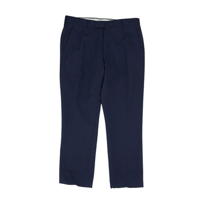 Navy Solid Dress Pants