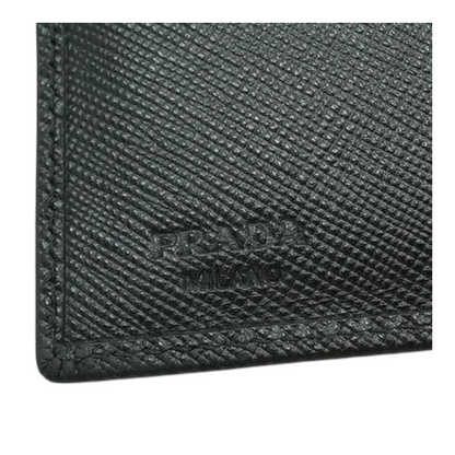 Black Saffiano Leather Bifold Wallet