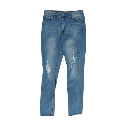 Blue High Rise Skinny Leg Jeans
