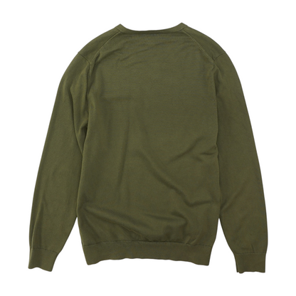 Green Tall Solid Pullover Sweater