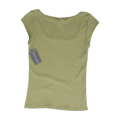 Green Solid Knit Top