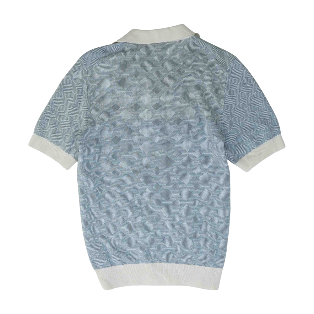 Blue Print Short Sleeve Polo